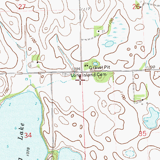 Topographic Map of Big Stone County, MN