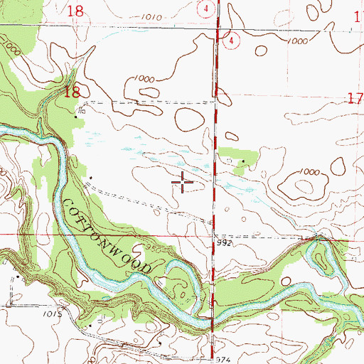 Topographic Map of Brown County, MN