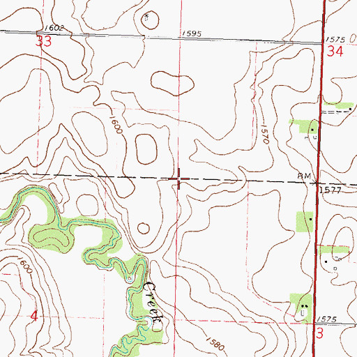 Topographic Map of Murray County, MN