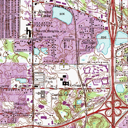 Topographic Map of Ramsey County, MN