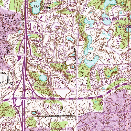 Topographic Map of Cedar Knolls Park, MN
