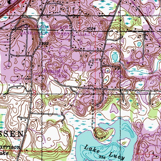 Topographic Map of Pleasant Hill Park, MN