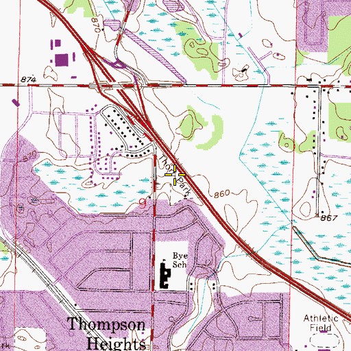 Topographic Map of Thorp Park, MN