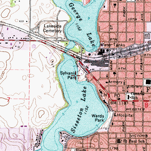 Topographic Map of George Lake, MN