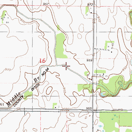 Topographic Map of North Branch Rush River, MN