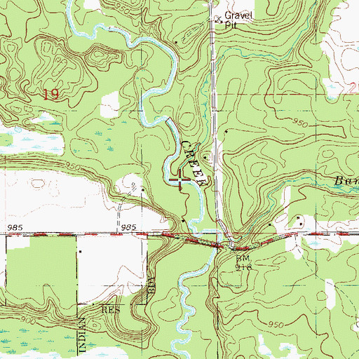 Topographic Map of Kenney Brook, MN