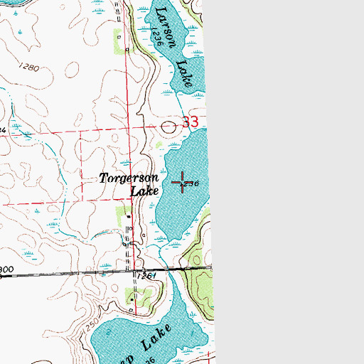 Topographic Map of Torgerson Lake, MN
