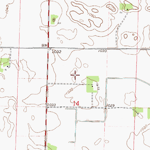 Topographic Map of Kent Field (historical), MN