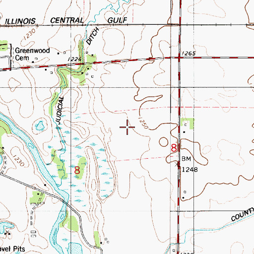 Topographic Map of Air-AG Airport (historical), MN