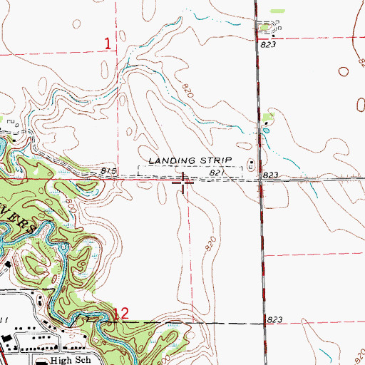 Topographic Map of Maurice Sugden Flying Service Strip (historical), MN
