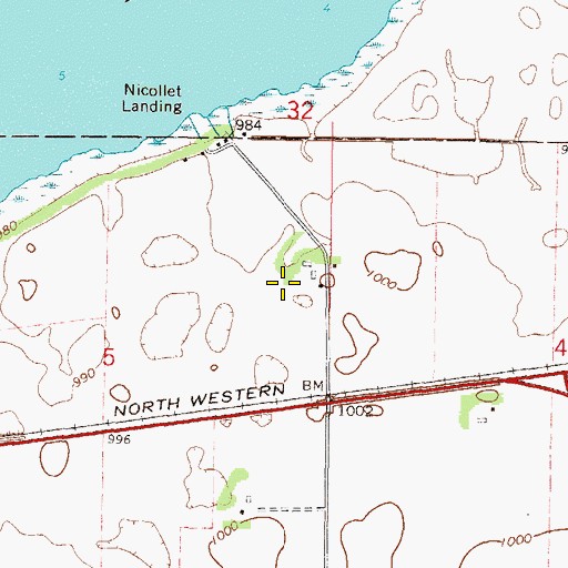 Topographic Map of Hay Shakers Airport, MN