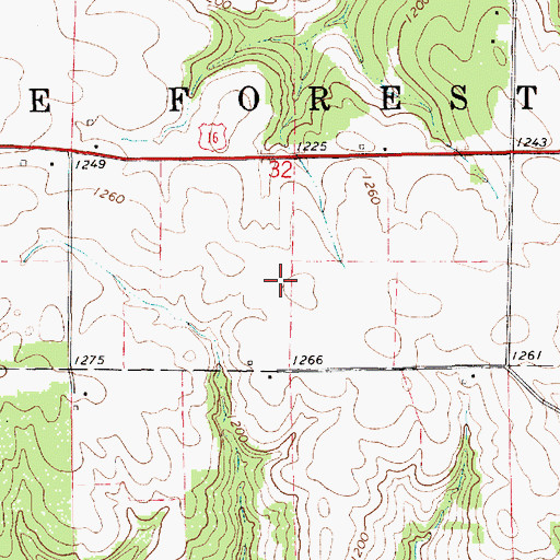 Topographic Map of Fillmore County Airport, MN