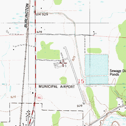 Topographic Map of Rush City Regional Airport, MN