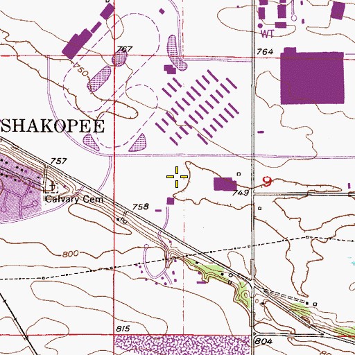 Topographic Map of Koskovich Airport (historical), MN