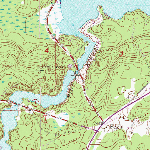 Topographic Map of Pike River Falls, MN