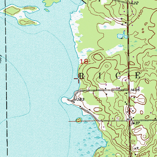 Topographic Map of Wild Rice Lake Seaplane Base, MN