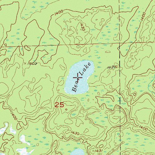 Topographic Map of Bear Lake, MN