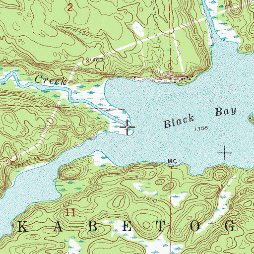 Topographic Map of Black Creek, MN