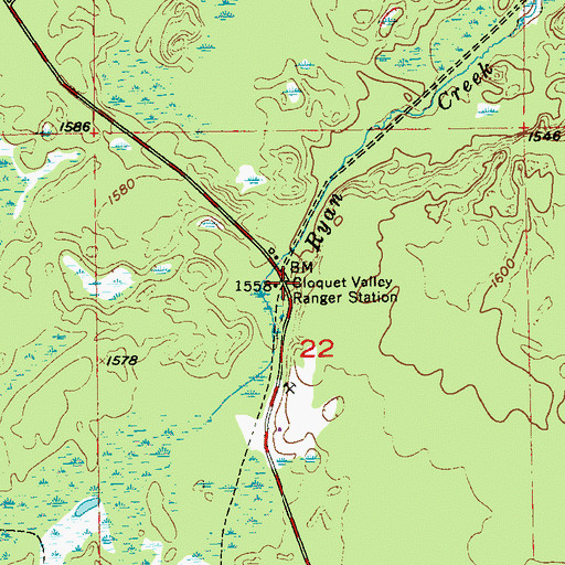 Topographic Map of Cloquet Valley Ranger Station, MN