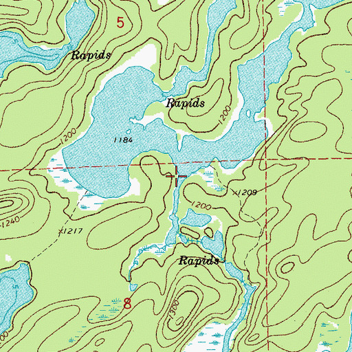 Topographic Map of Dahlgren River, MN