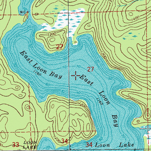 Topographic Map of East Loon Bay, MN