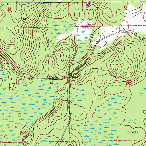 Topographic Map of Echo Trail, MN