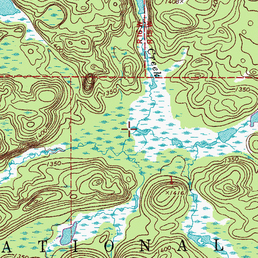 Topographic Map of Gustafson Creek, MN