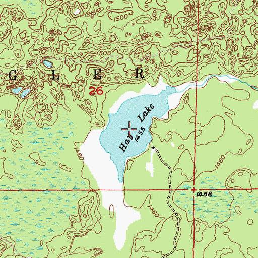 Topographic Map of Hay Lake, MN