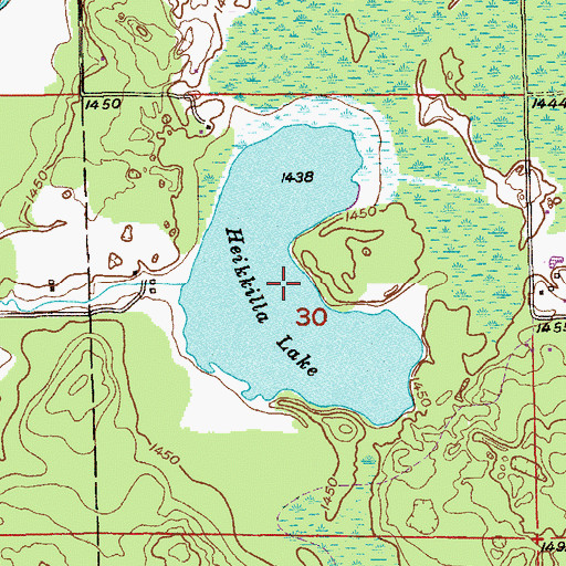 Topographic Map of Heikkilla Lake, MN