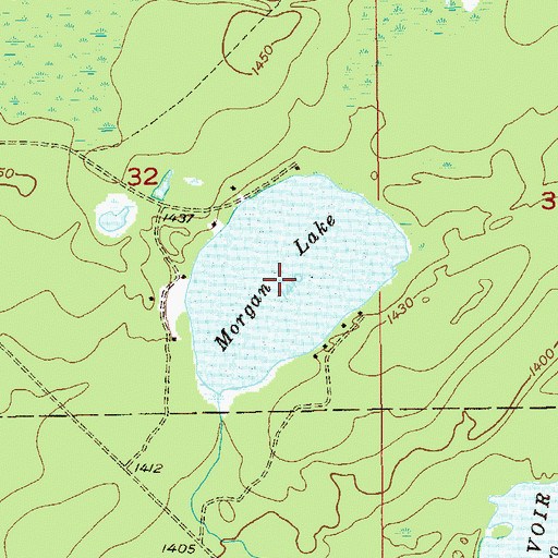 Topographic Map of Morgan Lake, MN