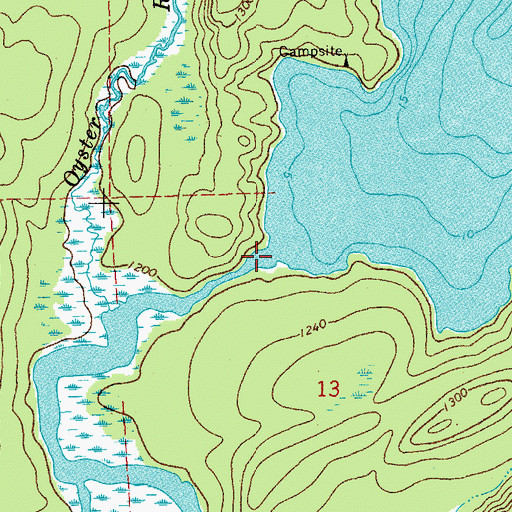 Topographic Map of Nina Moose River, MN