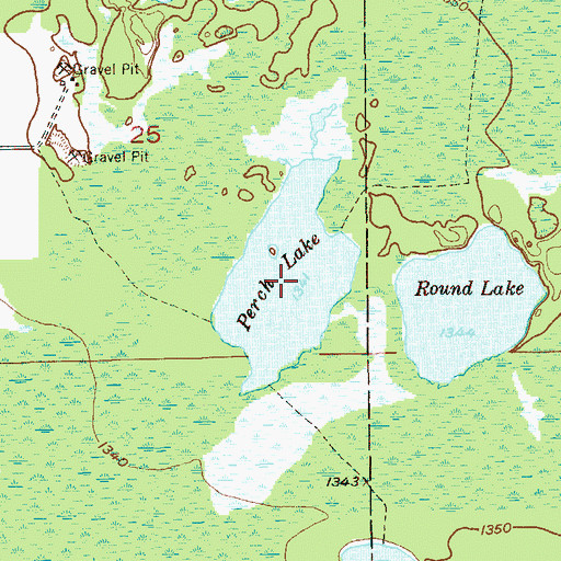 Topographic Map of Perch Lake, MN