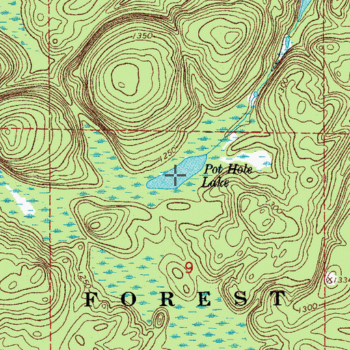 Topographic Map of Pot Hole Lake, MN