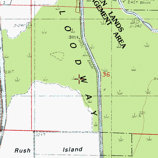 Topographic Map of Marked Tree Floodway, AR