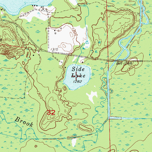 Topographic Map of Side Lake, MN