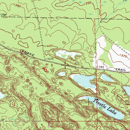 Topographic Map of Snake Trail, MN