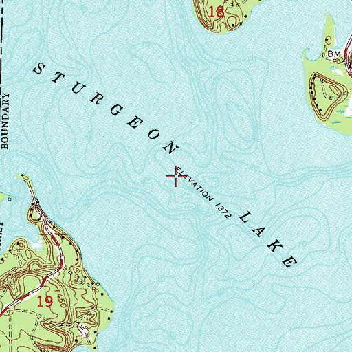 Topographic Map of Sturgeon Lake, MN