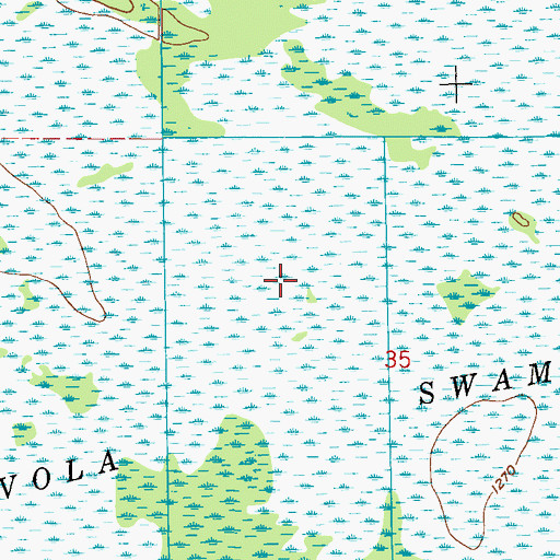 Topographic Map of Toivola Swamp, MN