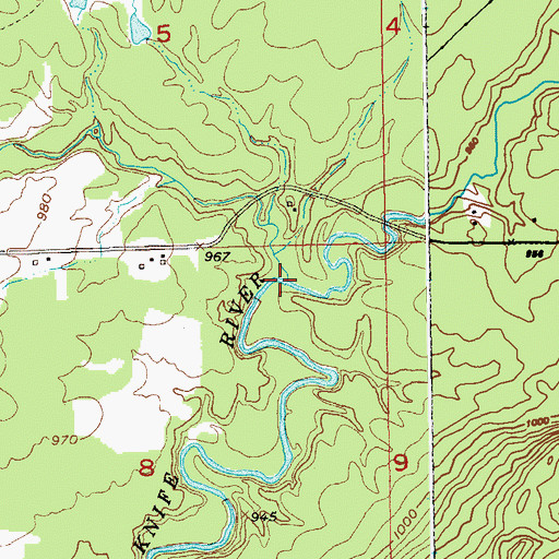 Topographic Map of West Branch Knife River, MN