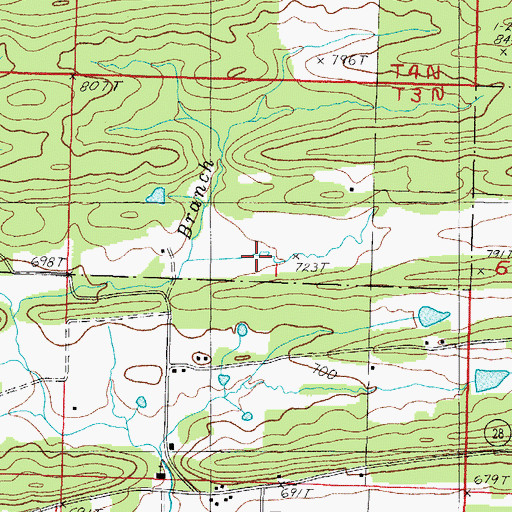 Topographic Map of Evening Shade, AR