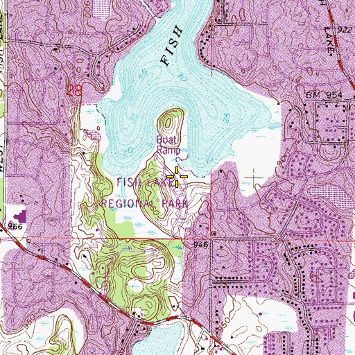 Topographic Map of Fish Lake Regional Park, MN