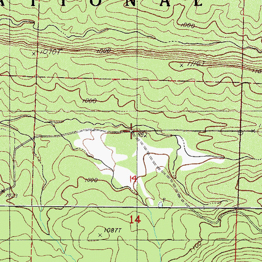 Topographic Map of Girard (historical), AR