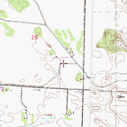 Topographic Map of KDJS-AM (Willmar), MN