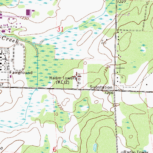 Topographic Map of KLIZ-FM (Brainerd), MN