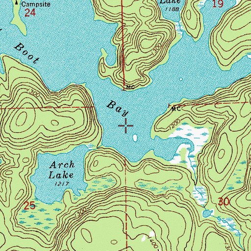 Topographic Map of Lac la Croix, MN