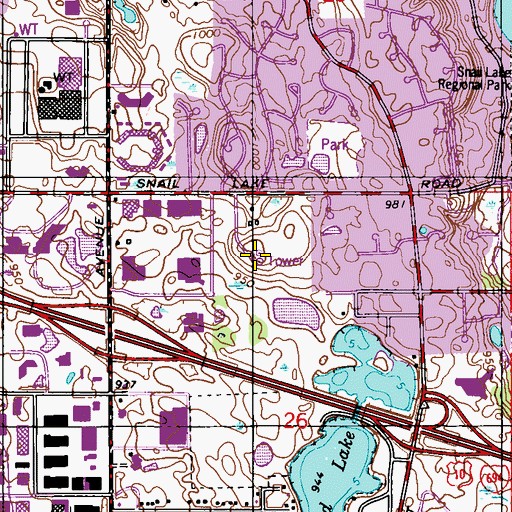 Topographic Map of KSTP-TV (Saint Paul), MN