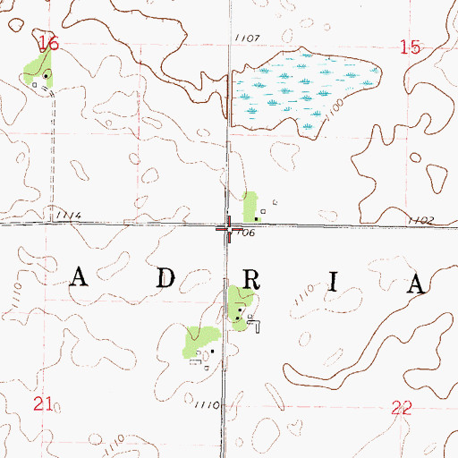Topographic Map of Township of Adrian, MN
