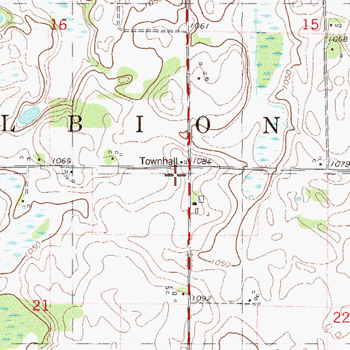 Topographic Map of Township of Albion, MN