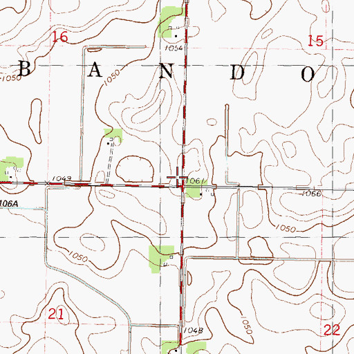 Topographic Map of Township of Bandon, MN