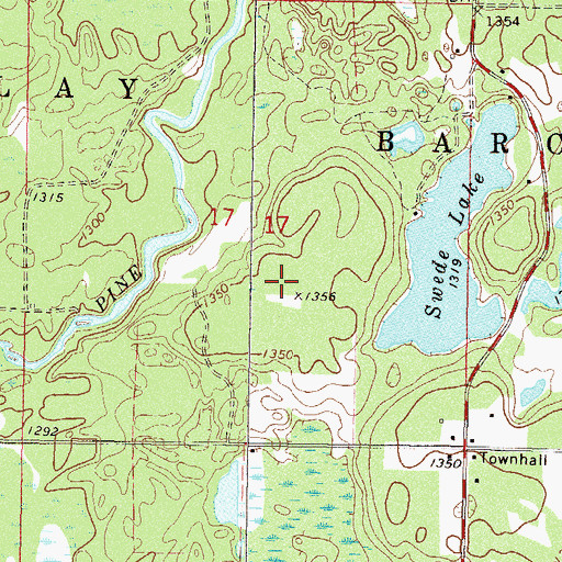 Topographic Map of Township of Barclay, MN